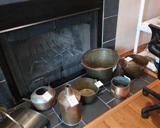 copper  and  brass  decor