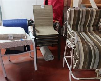patio  chairs and  some  chair  covers