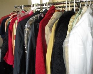 Rack of vintage jackets