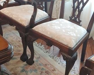 Councill Craftsmen Ball & Claw Mahogany Side Chairs & arm chairs