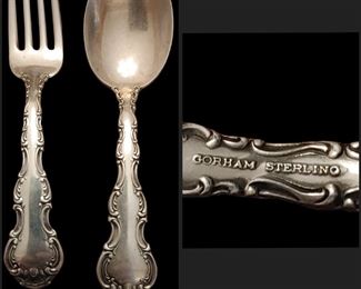 Gorham baby spoon & Fork Sterling Silver