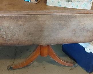 Old Duncan Fife
 drop leaf table in the barn