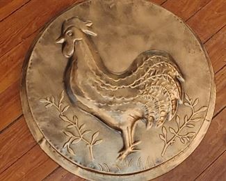 Large metal Rooster wall decor