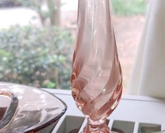 Pink depression vase