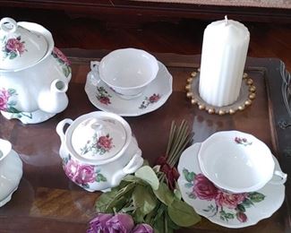 Porcelain Rose Tea Set
( more pcs found not pictured)

