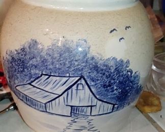 P. R. Storie Pottery Co. Stone ware crock