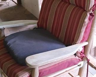Two quality heavy white rocking chairs just need a good cleaning