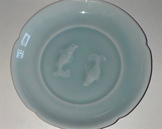 Vintage made in Japan Koi Fish salad plates