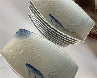 Koi Sushi plates, beautiful