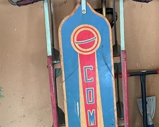 Vintage Comet Toboggan Sled