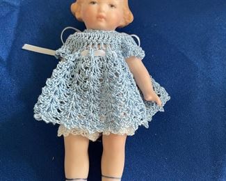 Small 4" Rare Porcelain German Doll