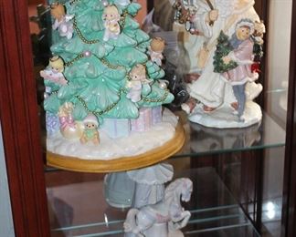 Carousel Music Box, Precious Moments Figurine and Christmas Tree