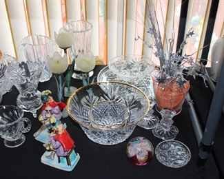 Glass Bowls, Vases, Figurines