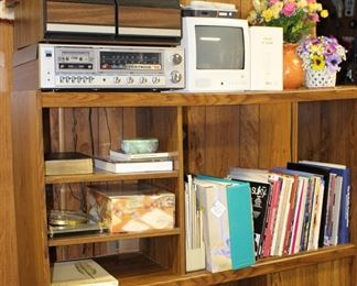 Book Shelf, TV, Radio Cassette Player, Books