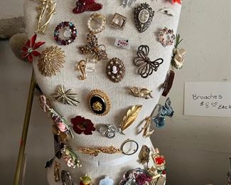 Broaches on bust