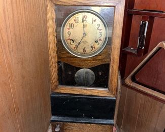 antique time clock 
