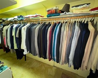 lots of great suits and vintage clothes 