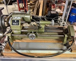 Vintage lathe with lots of accessories