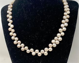  Lovely 16” Cultured Button Pearl Necklace