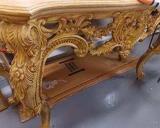 Carved hall table