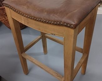 Leather top barstool