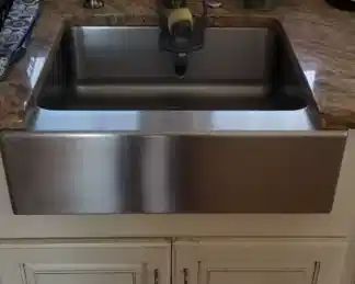 Stainless steel apron sink