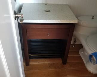 Vessel sink vanity base