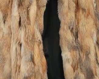 Collared fur coat