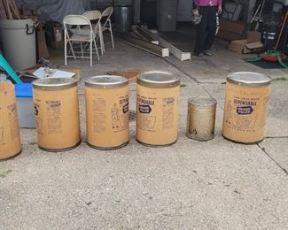 Vintage fiber barrels