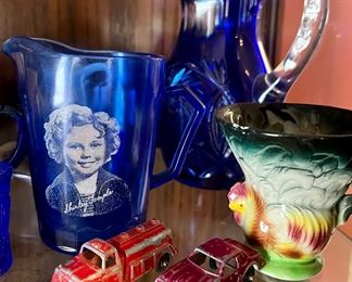 Shirley Temple blue depression pitcher