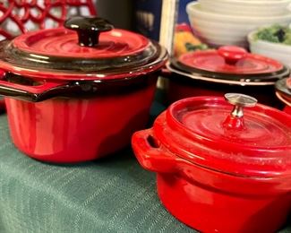 red flame ceramic stoneware casseroles dutch oven pots