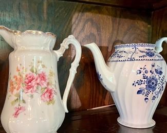 porcelain coffee and teapots