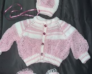 HAND KNIT BABY SWEATERS 
