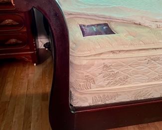 Antique Sleigh Bed with Claw Feet