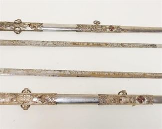 1005	PAIR OF LODGE SWORDS, APPROXIMATELY 36 IN
