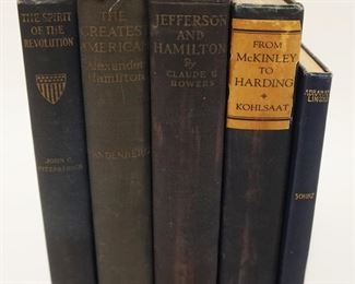 1017	LOT OF PRESIDENTIAL & RELATED BOOKS INCLUDING LINCOLN, JEFFERSON, HARDING, MCKINLEY, ETC
