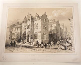 1032	ANTIQUE ENGRAVING ENGLISH 1850, G HAWKINS, G PICKERING *PLAS MAWR OR THE GREAT MANSION, APPROXIMATELY 10 IN X 12 1/2 IN OVERALL
