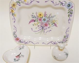 1057	LOT OF VICTORIAN HAND PAINTED CHINA W/ROSES
