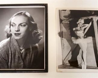 1073	VERA ZORINA ACTRESS/DANCER SIGNED PHOTOS, APPROXIMATELY 8 IN X 10 IN
