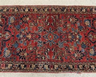 1076	SMALL ANTIQUE PERSIAN RUG, APPROXIMATELY 4 FT 8 IN X 3 FT, SMALL TEAR ON SIDE

