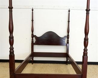 1079	MAHOGANY SINGLE 4 POSTER BED, APPROXIMATELY 73 IN HIGH
