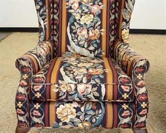1088	UPHOLSTERED WING BACK CHAIR, SOME WEAR
