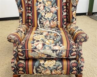 1089	UPHOLSTERED WING BACK CHAIR, SOME WEAR
