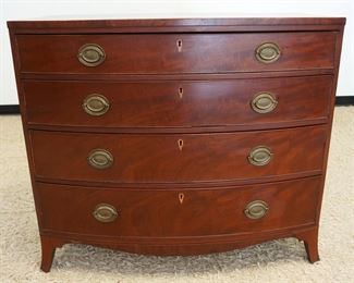 1099	ANTIQUE SHERATON 4 DRAWER BOW FRONT CHEST
