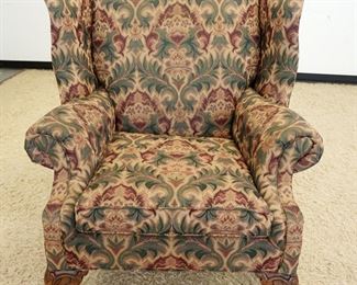 1101	CRAFTMASTER BALL & CLAW FOOT WING BACK CHAIR
