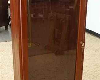 1114	PINE GUN CABINET W/DRAWER AT BASE, APPROXIMATELY 25 IN X 13 IN X 65 IN HIGH

