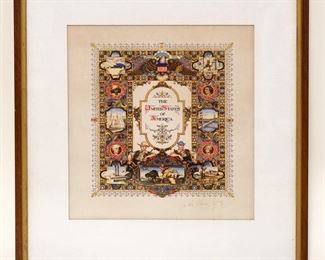 1143	ARTHUR SZYK THE UNITED STATES OF AMERICA SIGNED, APPROXIMATELY 13 1/2 IN X 15 1/2 IN OVERALL
