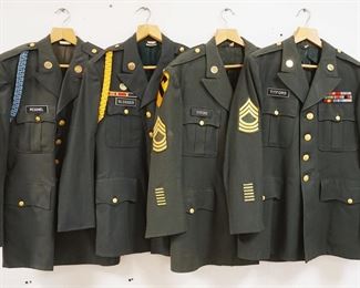 1182	LOT 4 US MILITARY COATS INCLUDES SIZE 41R, 39S & 44S
