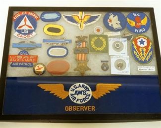 1186	LOT OF US MILITARY PATCHES, MEDALS & INSIGNIA ASSORTMENT, SOME STERLING
