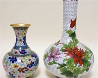 1228	2 CLOISONNE VASES, LARGEST APPROXIMATELY 13 IN HIGH
